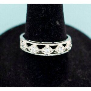 Vintage Sterling Silver Gemstone Ring Size 8 by Avon E20